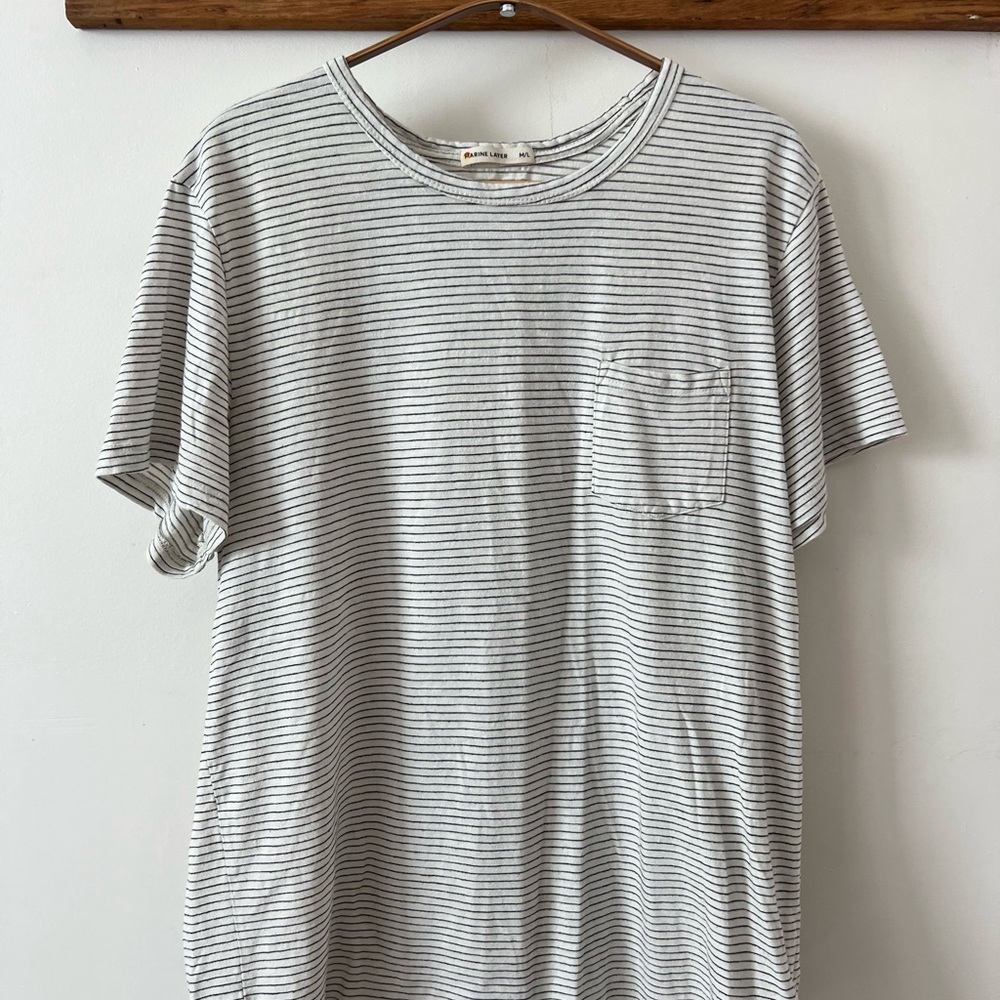 Marine Layer Gray Striped Men's Shirt